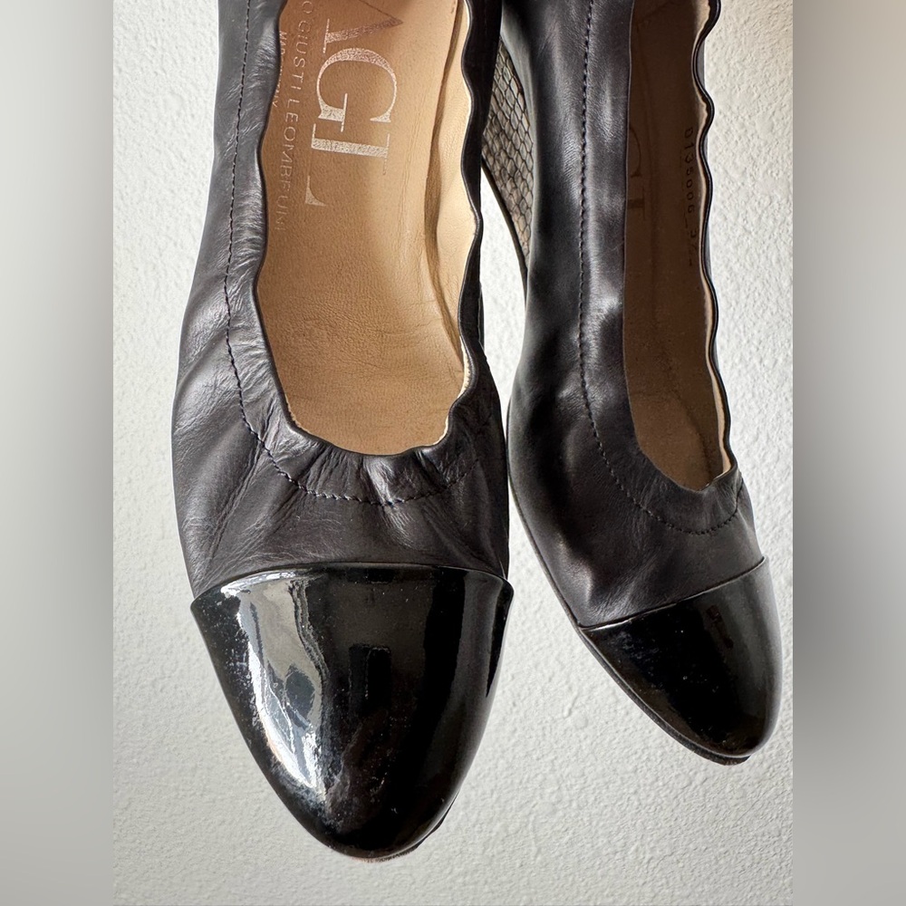 SALE! AGL Attilio Giusti Leombruni “Jody” patent and leather wedge pump - Picture 5 of 9